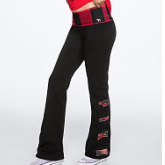 pink yoga pants flare